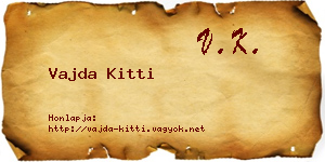 Vajda Kitti névjegykártya